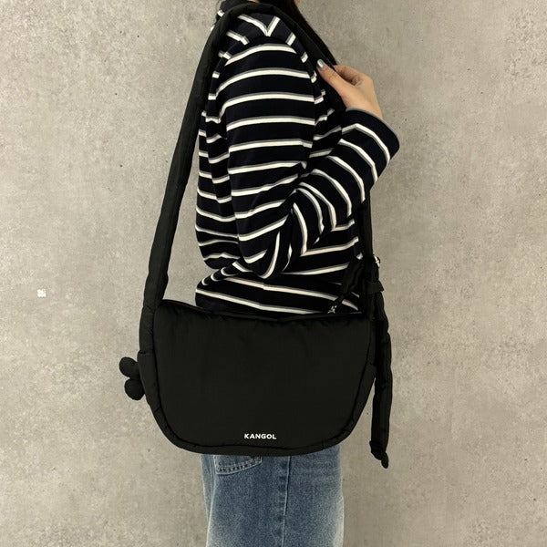 Kangol Fleece Puff Bag Black Slingsback for Domestic Official Store 3370