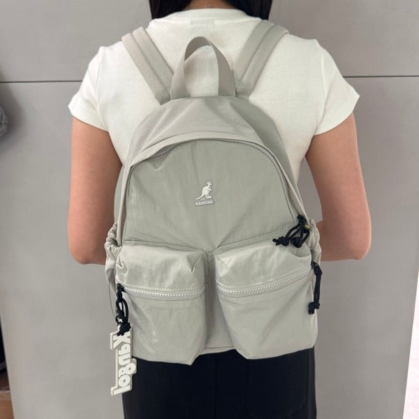 Kangol Everyday Nylon Pocket Backpack 1501 Gray School Bag