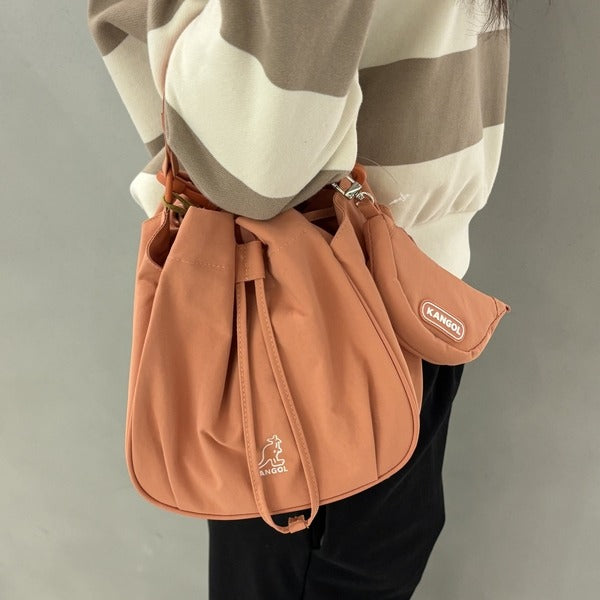 Kangol Essential X Bucket Bag 4008 Peach Pink Crossbody Slingshot
