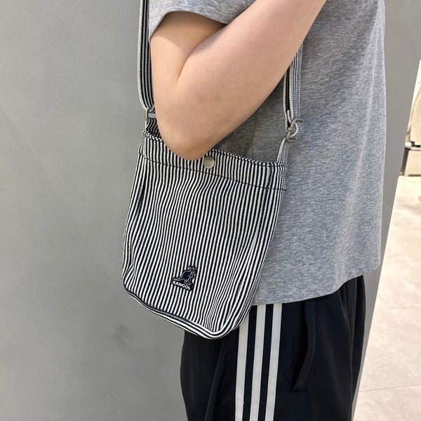 Kangol bio canvas soft mini crossbody bagStripe slingback