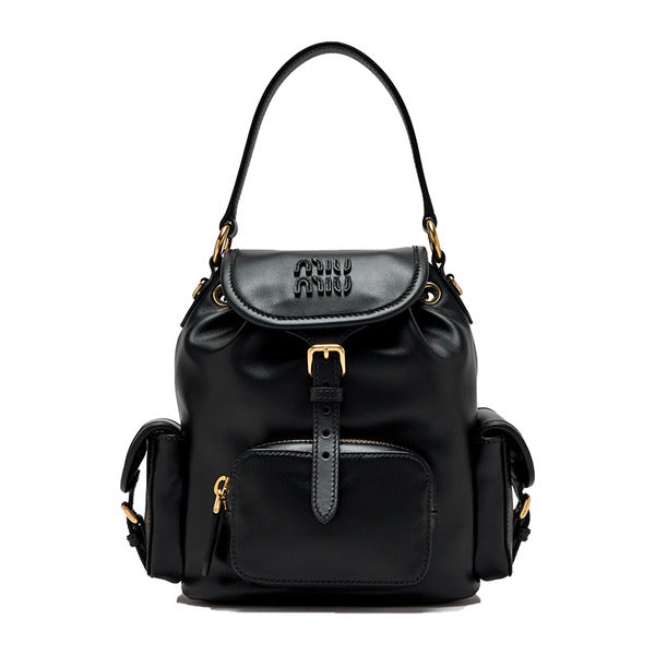 Miwumi logo leather backpack 5BZ043 2CRW F0002