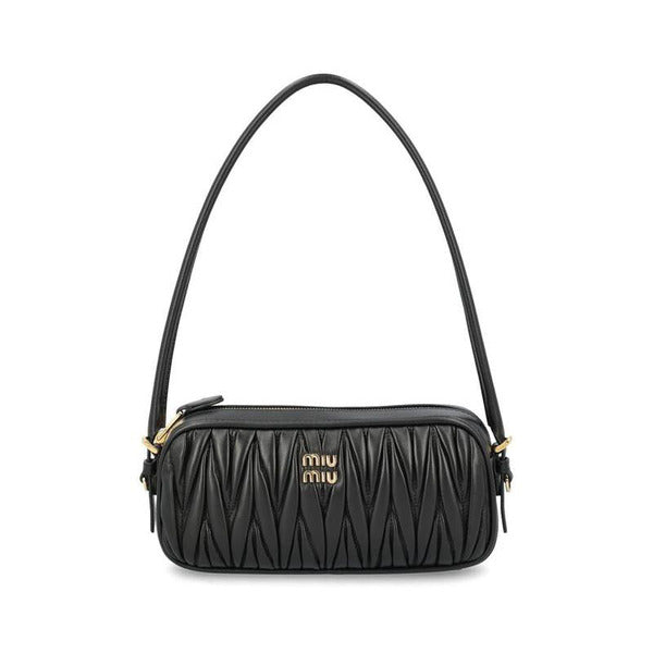 Miwumi Matelasse Black Women's Shoulder Bag 5NE024 AFPP F0002