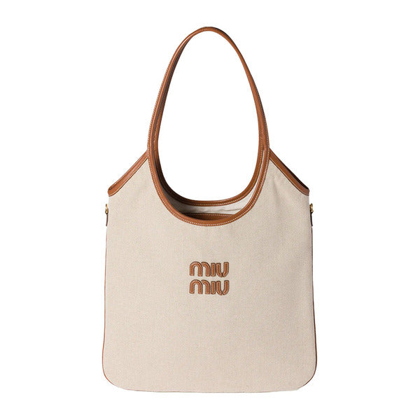 26SS Miu Miu Ivy Canvas Tote Bag 5BG231 ACRN F062F