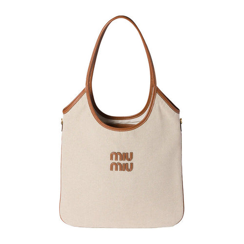 26SS Miu Miu Ivy Canvas Tote Bag 5BG231 ACRN F062F