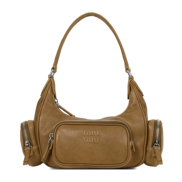 Miu Miu Nappa Pocket Caramel Women's Tote Shoulder Bag 5BC188 2CRL F098L