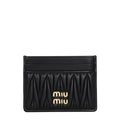 26SS Miu Miu Matelasse Black Women's Card Wallet 5MC076 AFPP F0002