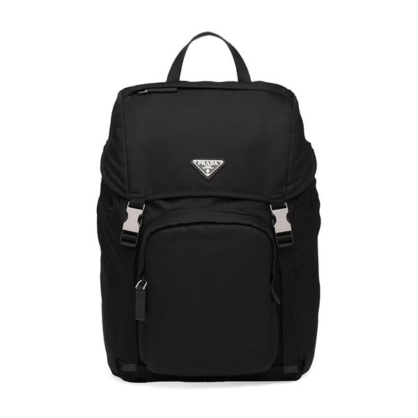 Prada Linen Saffiano Black Backpack 2VZ135 2DMG F0002