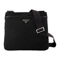 Prada Linen Messenger Bag Black 2VH118 2DMH F0002