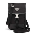 Prada triangular logo phone case black 2ZH109 2DMH F0002