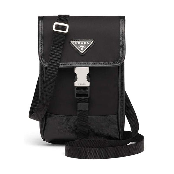 Prada triangular logo phone case black 2ZH109 2DMH F0002