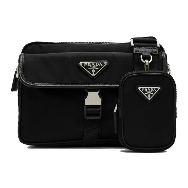Prada Lino Leather Crossbody Black 2VH133 V XMP 2DMH F0002