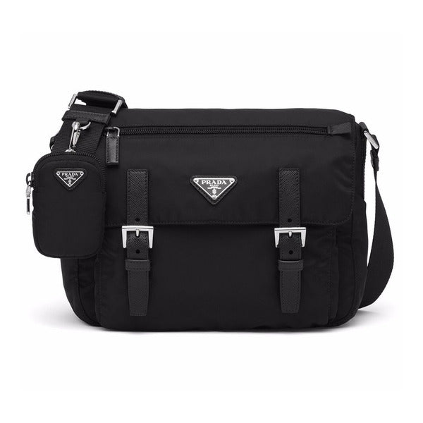 Prada 26SS Triangle Logo Nylon Shoulder Bag Black 1BD953 RV44 F0002 B1M