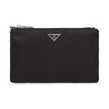 Prada SS Linen Clutch Black 2NH004 2DMH F0002