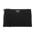 Prada 26SS Triangle Logo Nylon Clutch Black 2NH006 2DMH F0002