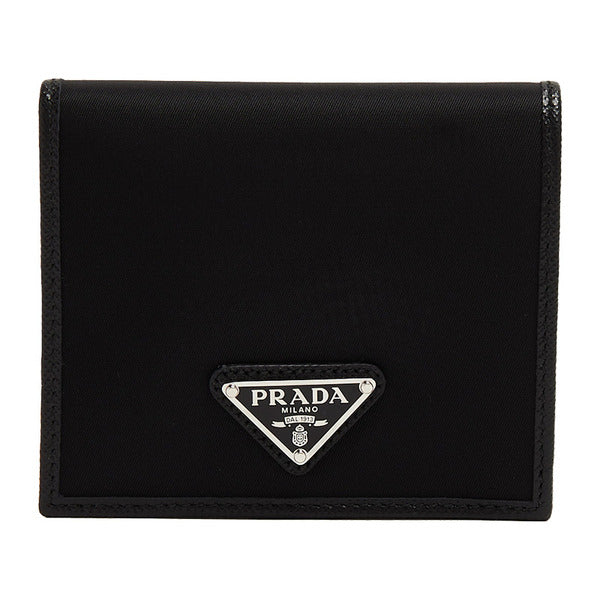 26SS Prada Re-Nylon Half Wallet Black 2MO004 2DMH F0002