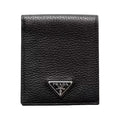 26SS Prada Triangle Logo Coin Wallet Black 2MO513 2E54 F0002
