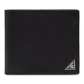 26SS Prada Triangle Logo Saffiano Card Wallet Black 2MO513 QHH F0002
