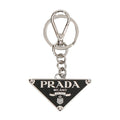 26SS Prada triangle logo keyring black 2PS057 66A F0002