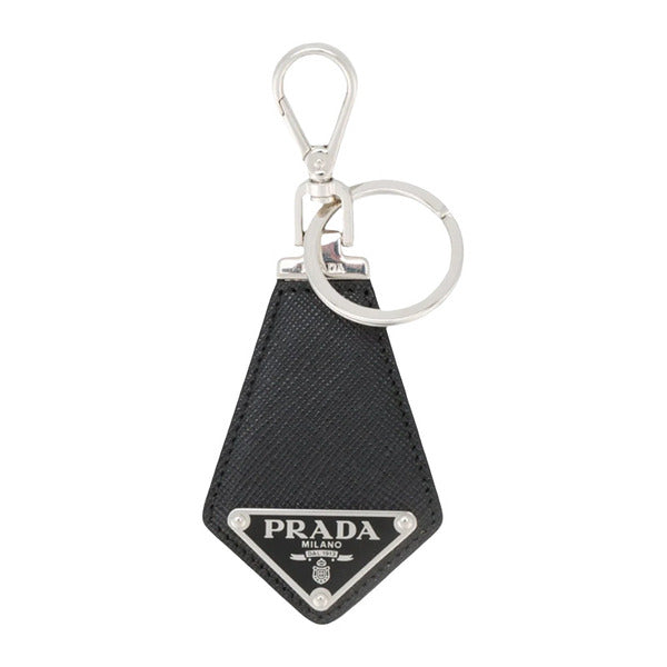 Prada Saffiano Triangle Logo Keyring Black 2PP041 053 F0002
