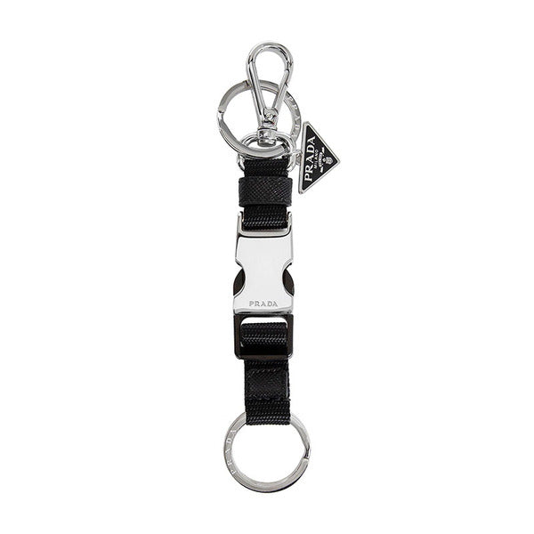 Prada Triangle Logo Keyring Black 2PT013 2DMN F0002