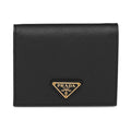 26SS Prada Triangle Logo Wallet Black 1MV204 QHH F0002