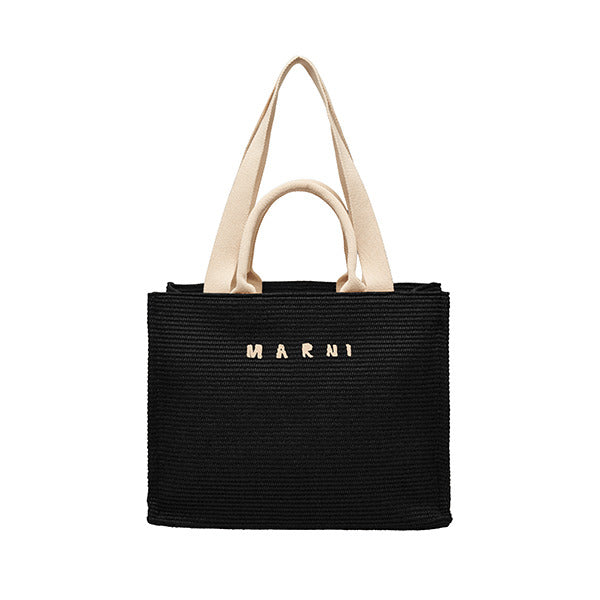 Marney SHMP0078U0 P3860 Z1Q44 East West Raphia Large Top Handle Tote Bag