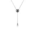 Swarovski 5681403 Swan Gray Pearl Y Necklace