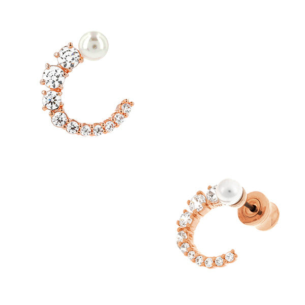 Swarovski 5692264 Matrix Pearl Hoop Earrings