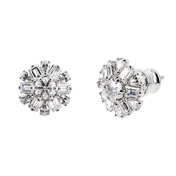 Swarovski 5691483 Idyllia Snow Flower Stud Earrings