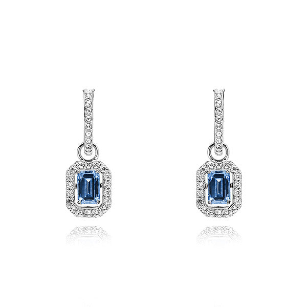 Swarovski 5619500 Una Angelic Hoop Drop Earrings