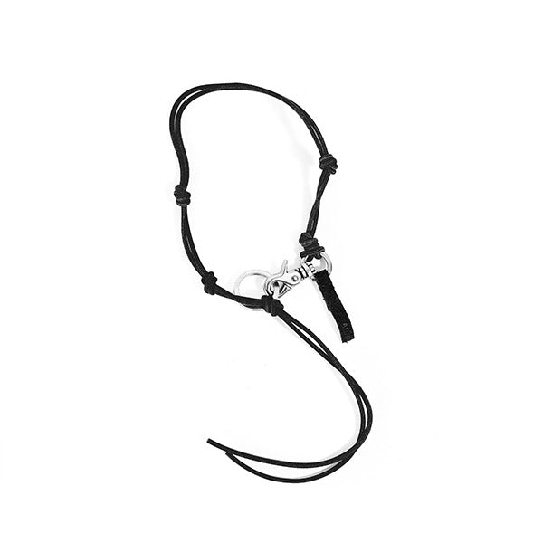 Awor雷斯 A2208LBL Leather Black Keychain