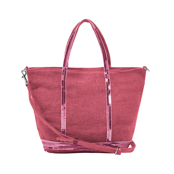 Vanessa Bruno 0PVE31 V40435 333 Cavas Sparkle Linen Zip Tote Bag Small S