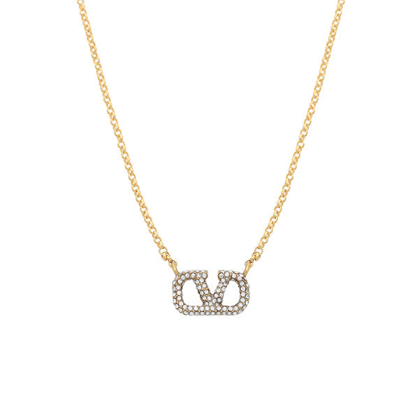 Valentino 4W2J0Q37 YCW MH5 (J0Q37 MH5) Garavani V-logo crystal necklace