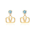 Valentino 5W2J0H29 YCW 64X (J0H29 64X) Garrabani V-logo crystal drop earrings