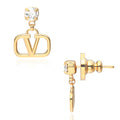 Valentino 6W2J0H29 YCW MH5 (J0H29 MH5) Garrabani logo crystal drop earrings