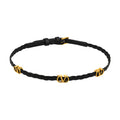 Valentino braided leather necklace with Garavani V logo (J0X75 NO)