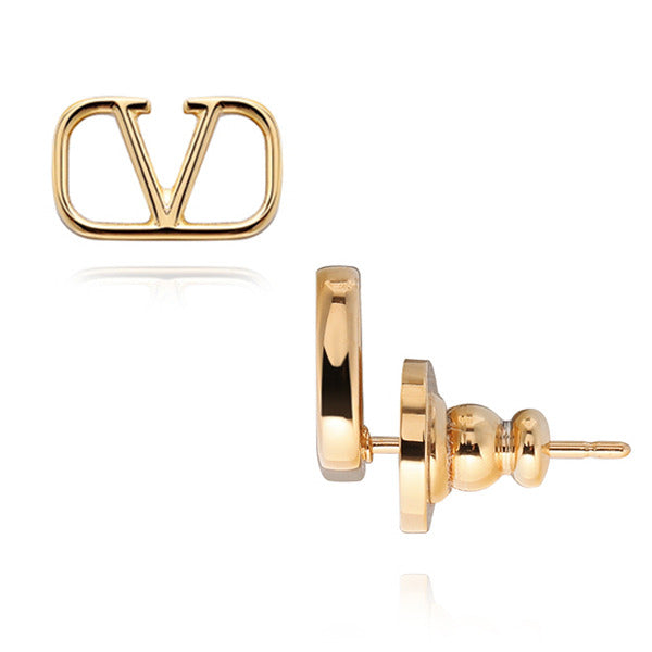 Valentino 6W2J0G76 MET CS4 (J0G76 CS4) Garrabani V logo earrings