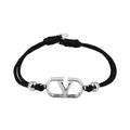 Valentino 8Y2J0X85 KAZ 0NO (J0X85 0NO) Garavani V-logo cotton bracelet
