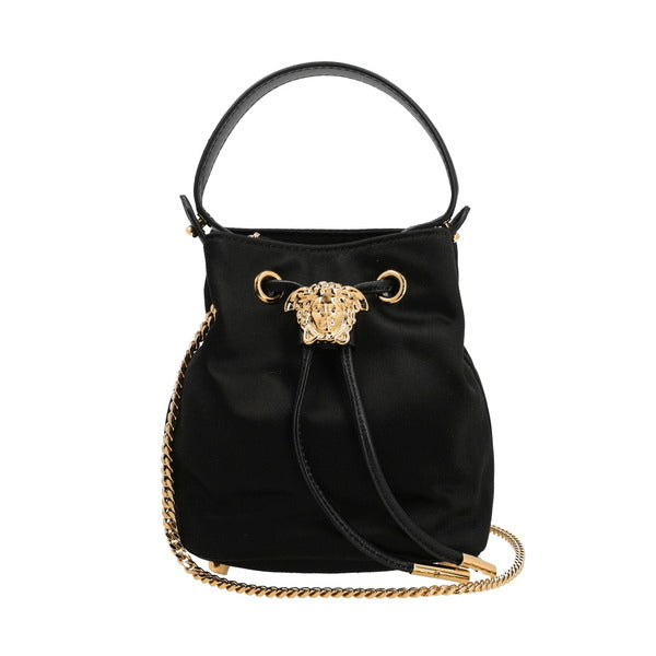Versace 1017754 1A11479 1B00V Medusa Satin Chain Mini Bucket Shoulder Bag