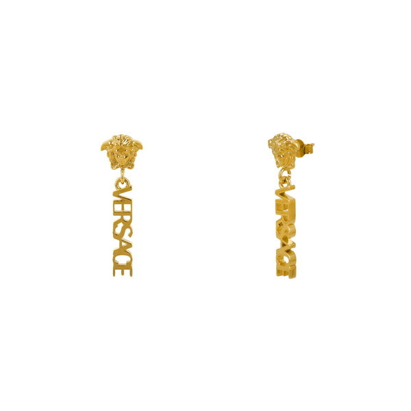 Versace 1020250 1A00620 3J000 logo Medusa drop earrings