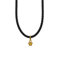 Versace 1021598 1A00637 1B460 Medusa Tape Leather Necklace