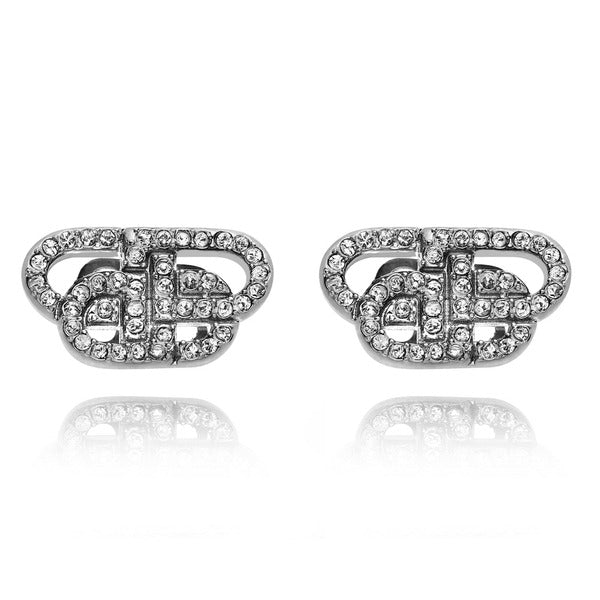 Valencia crystal stud mini XS earrings with "624203 TZ63S 7155" logo