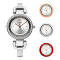 KatieAlphaShop [OfficialFactory] DKNY NY2861 City Link Bezel Set Women's Metal Watch