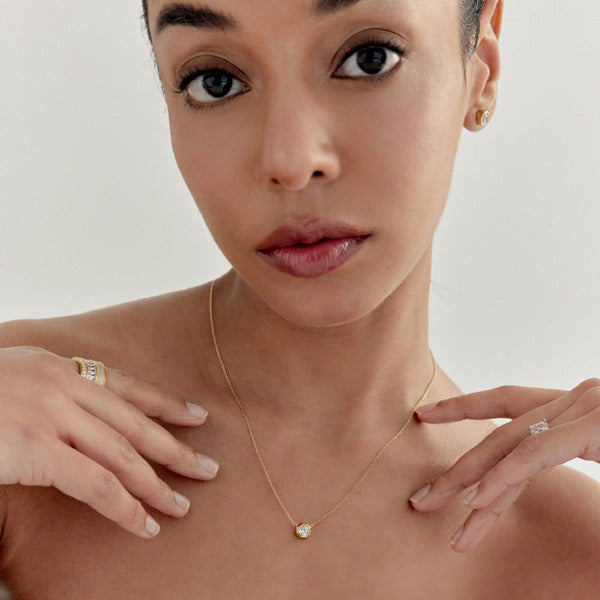 KATYALPHA SHOPPING [Official Factory] Miss Green Vera Octagon Stud Necklace