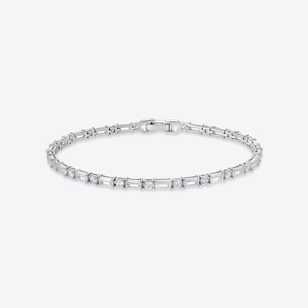 KATYALPHA SHOPPING [OfficialCompany] Miss Green Cross Pavé Baguette Round Tennis Bracelet