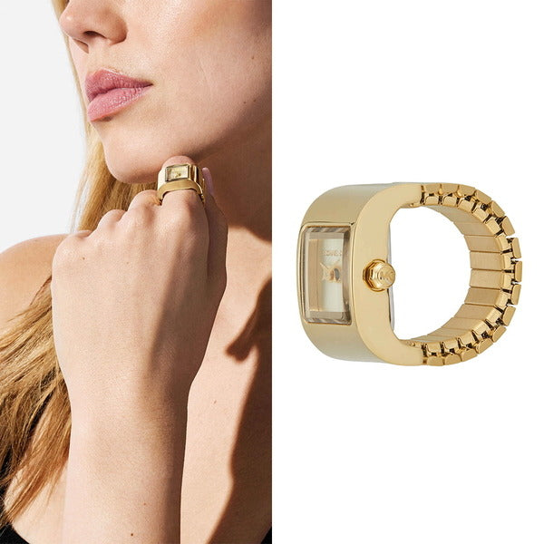 Official Michael Kors MK4883 Watch Ring Square Women's Metal Watch
