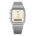 Casio AQ-230GG-9ADF (AQ-230GG-9A) analog digital square vintage retro shared metal watch