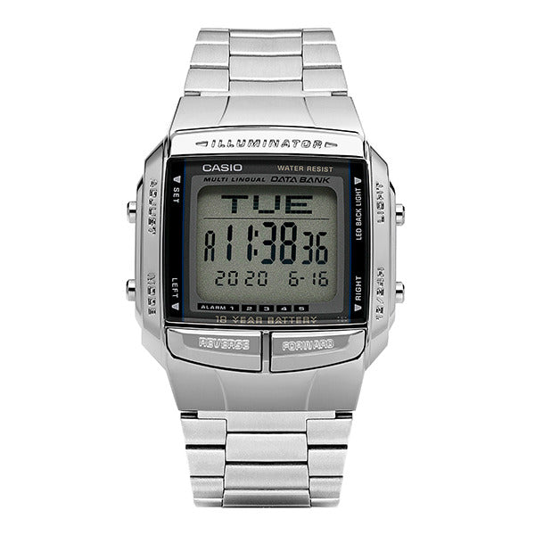 Casio DB-360-1ASDF (DB-360-1A) Data Bank Digital Square Sports Military Men's Metal Watch