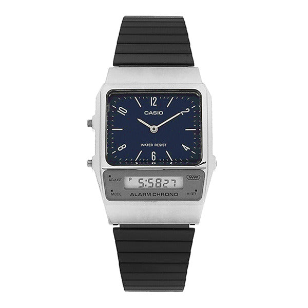 Casio AQ-800EB-2ADF (AQ-800EB-2A) Analog Digital Square Vintage Retro Universal Metal Watch