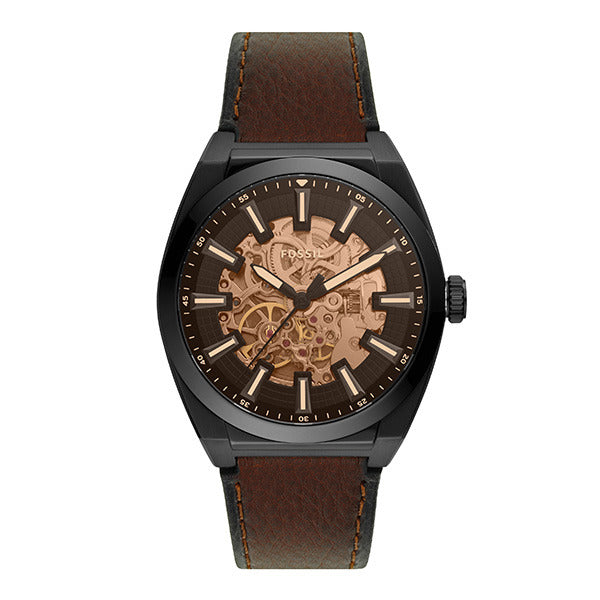 Pasal ME3207 (Everett) Everett Skeleton Male Leather Watch
